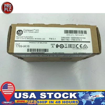 New  AB 1769-IA16 CompactLogix 16 Pt 120VAC D/I Module 1769IA16 US Free Tax - Image 1 of 4