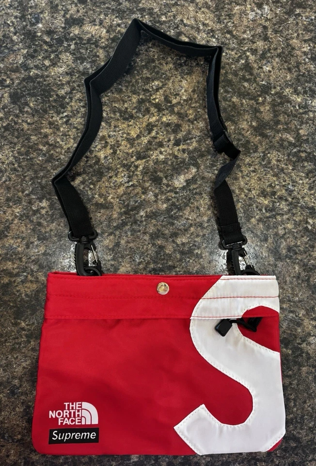 The North Face Supreme x S Logo Shoulder Bag Red White - Image 1 of 4