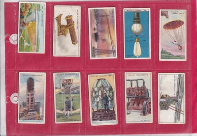 WILLS - FAMOUS INVENTIONS -  ISSUED 1915 - 10 CARDS - HIGH NUMBERS - Image 1 of 2