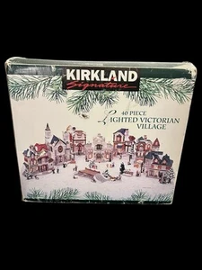 VTG Kirkland Signature Lighted Victorian Village 40 Piece Complete - Picture 1 of 19
