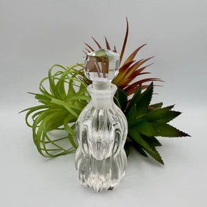 BOTELLA DE PERFUME VINTAGE CRISTAL/VIDRIO CON TAPÓN 4,5 PULGADAS - Imagen 1 de 7