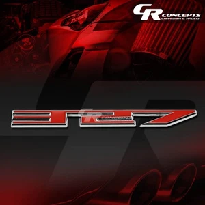 3M TAPE ON AUTO METAL EMBLEM LOGO TRIM BADGE POLISHED CHROME RED GM SBC 327 5.3 - Picture 1 of 2