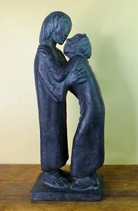 Ernst Barlach 'The Reunion' Vintage Art Statue - Picture 1 of 11