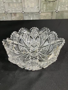 Holland by T.G. Hawkes & Company - 1890's American Brilliant Cut Crystal Bowl - Picture 1 of 5