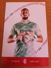 CARTOLINA POSTCARD UFFICIALE A.C. MILAN 2020/2021 GIANLUIGI DONNARUMMA 10 X 15 