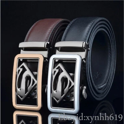 XYNHH619 Herren Gürtel Superman Automatik Schnalle gürtel Rindsleder gürtel Ratchet Jeans