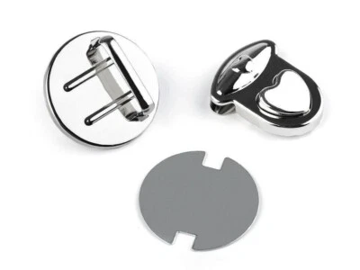 2 Steckschloss Mappenschloss TASCHENVERSCHLUSS 30x30 mm Herz silber - Bild 1 von 3