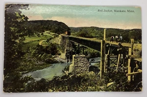 Postcard Red Jacket Bridge Mankato Minnesota MI 1914 H245 - Picture 1 of 2