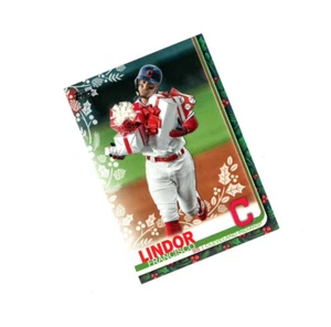 2019 Topps Holiday SP PRESENTS PHOTO VARIANT FRANCISCO LINDOR - Indians - Picture 1 of 1
