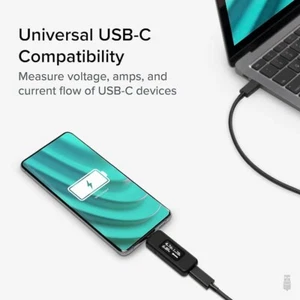 Testeur de compteur de puissance USB‐C enfichable - USBC‐VAMETER3, écran OLED, tension 240W et - Photo 1/7