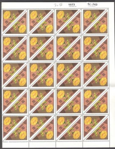 Mongolia G47 Sheet of 40v MNH 1973 Plants Flowers /20/ - Picture 1 of 1