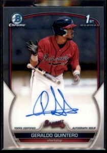 GERALDO QUINTERO 2023 Bowman Chrome #CPA-GQ 1st Bowman Chrome Autograph Braves