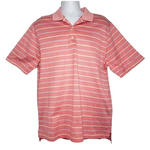 Brooks Brothers 346 Polo Golf Shirt Striped Pink Country Club Preppy Mens L - Picture 1 of 9