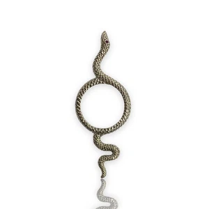 Jugendstil Schlange Lupe Schlaufe Anhänger 925 Sterling Silber - Bild 1 von 4