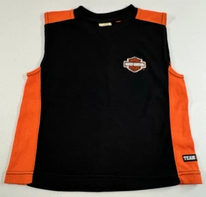 Vintage Y2K Harley Davidson Toddler Sleeveless Muscle T-Shirt 3T Tank Top Boys - Picture 1 of 4