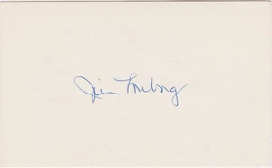 CARTOLINA INDICE 3x5 firmata di jim lonborg! OTTIMO AUTOGRAFO! - Foto 1 di 1