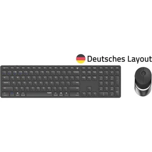 Rapoo 9850M kabelloses Tastatur-Maus Set Dunkelgrau flaches Design DE-Layout - Bild 1 von 7