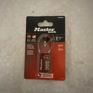 Master Lock 4688D Set Your Own Combination TSA Approved Luggage Lock (Red) - Picture 1 of 2