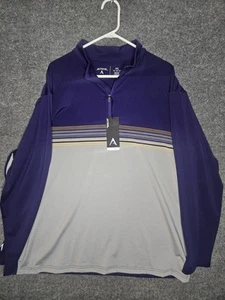 Antigua Pullover Jacke Herren 3XL leicht 1/4 Zip Golf Active lila ohne Logos - Bild 1 von 6