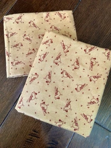 MODA Seasonal Little Gatherings Primitive Gatherings Birds- 1/2 Yard & 64”x22” - Picture 1 of 6