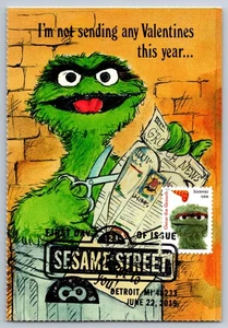 #5394g Sesame Street Oscar the Grouch FDC Maxi Card w/Pictorial Cancel - Picture 1 of 2