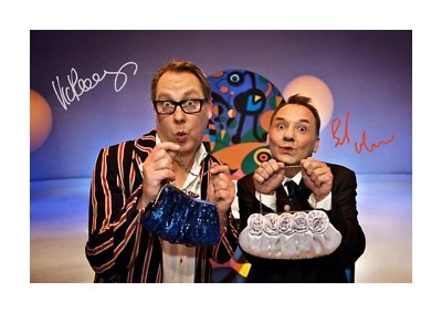 IFRAME Vic Reeves & Bob Mortimer A4 signed photograph poster with choice of frame