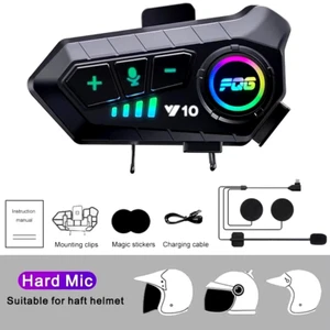 Y10 Motorcycle Helmet Headset Bluetooth 5.3 Voice Control Wireless - Picture 1 of 13