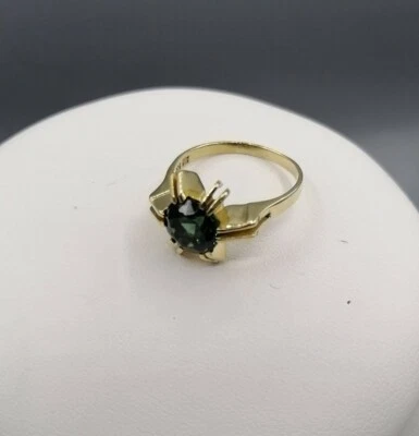 Extravaganter Ring, Gold, 14 Karat, Größe 57 mit einen sehr schönen Turmalin  - Bild 1 von 4