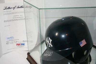 2001 Derek Jeter Autographed Flag Batting Helmet! PSA/DNA! - Image 1 of 4