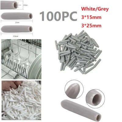 100 x Universal Dishwasher Wire Basket Rack Tip Repair Push Fit Prong Cover Caps - Image 1 of 4