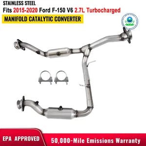 For 2015-2020 Ford F-150 2.7L (TURBO) Right & Left Side Catalytic Converter Set - Picture 1 of 19