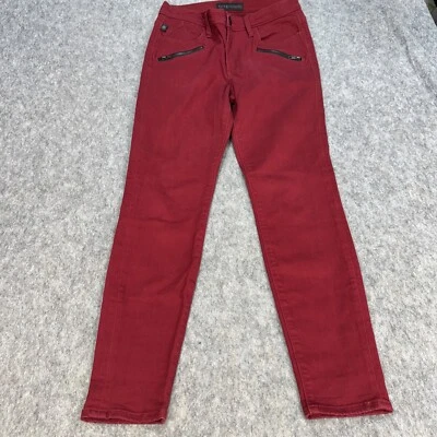 Rock & Republic Women’s Size 8 Red Skinny Jeans Stretch Denim Zipper Pockets Pan - Image 1 of 4