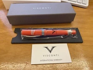 VISCONTI WOODSTOCK COLLECTION ORANGE SUNSHINE EDITION FOUNTAIN PEN STEEL NIB - Picture 1 of 7