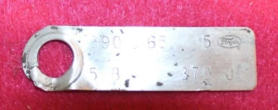 1965 Mercury Monterey Montclair S55 Colony Park Lane ORIG 390 4V ENGINE I.D. TAG - Image 1 of 2