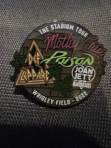 2022 CUBS DEF LEOPARD, POISON AND MOTELY CRUE CONCERT PIN 2022 - STAFF ONLY - Picture 1 of 1