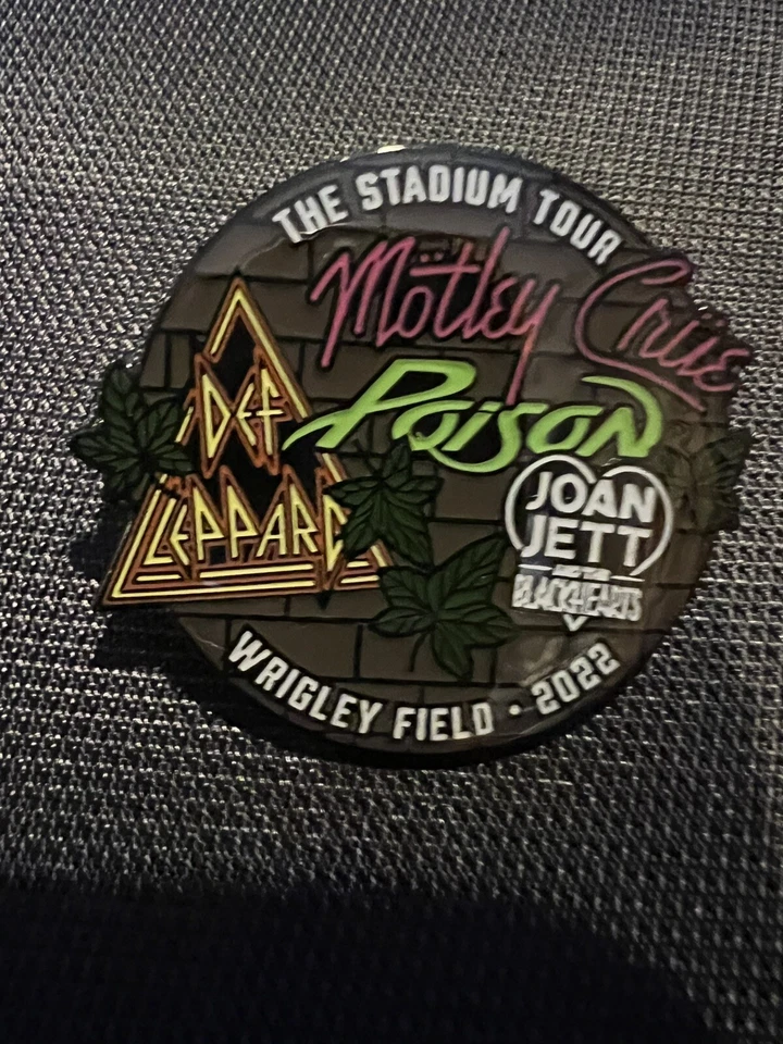 2022 CUBS DEF LEOPARD, POISON AND MOTELY CRUE CONCERT PIN 2022 - STAFF ONLY - Image 1 of 1