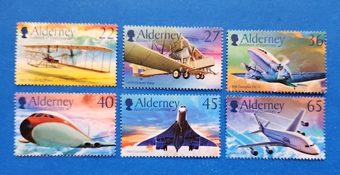 Alderney Stamps, Scott 203-208 Complete Set MNH Cover