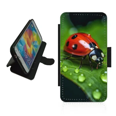Phone Case wallet Ladybird For Samsung iPhone flip Cover LADY2 lady bird insect - Image 1 of 4