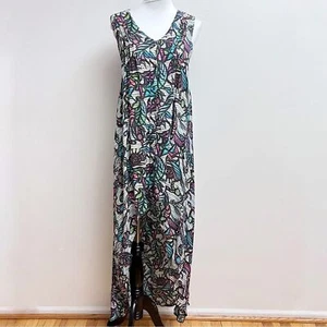 Nicole Miller Artelier Women's Small Sleeveless Cut Out High Low Silk Dress - Picture 1 of 11