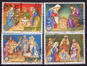 ZAYIX Great Britain - Jersey 979-882 used Christmas Nativity Art 033023S16
