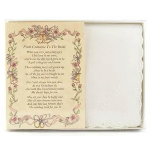 From Grandma to the Bride Wedding Handkerchief - Picture 1 of 1