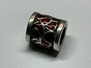 ๐ธ Perlina distanziatore cuore rosso argento Brighton ๐ธ - Foto 1 di 4