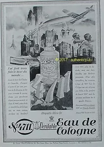 PUBLICITE 4711 EAU DE COLOGNE TOUR DU MONDE CLOCHE CORNEVILLE DE 1931 AD PUB - Picture 1 of 1