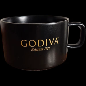 Godiva Belgien 1926 Schokolade Kaffee heiße Kokos Becher 16 Unzen/300 ml Farbe schwarz - Bild 1 von 3
