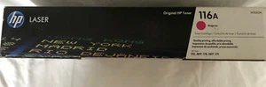 HP Laser 116A MAGENTA Toner Cartridge 1-Pack W2063A BRAND NEW Factory Sealed - Picture 1 of 3