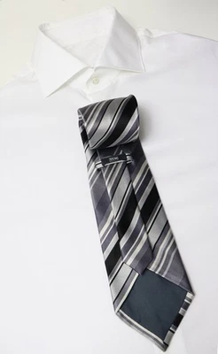 Gravata TCM masculina tamanho único multicolorida pontiaguda estampada clássica formal 100% seda - Imagem 1 de 4