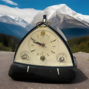 SILVERTONE MCM 1959 CUNEO” OROLOGIO ELETTRICO RADIO SVEGLIA SEARS, ROEBUCK&CO. FUNZIONANTE - Foto 1 di 13