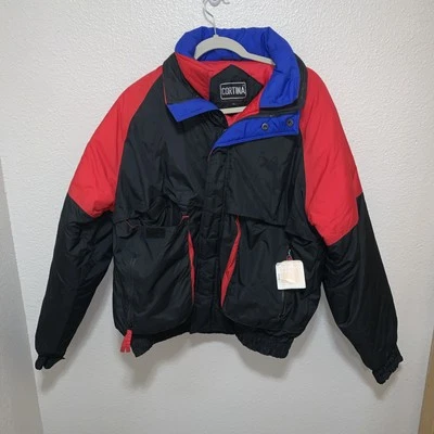 Vintage Cortina Men’s Snow Jacket Size L Black/Red - Image 1 of 4