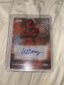 2025 Topps Chrome Disney Star Wars Major Vonreg Lex Lang Auto Trading Card - Picture 1 of 2