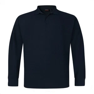 Polo de piqué de manga larga de espionaje para hombre en 3 colores, 2XL-8XL - Imagen 1 de 4